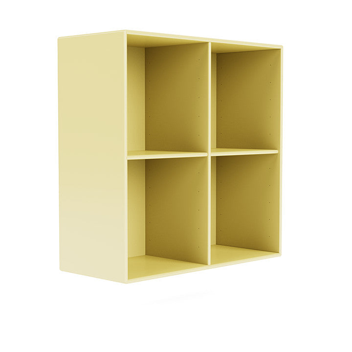 Montana Show Bookcase With Suspension Rail, Chamomile Yellow
