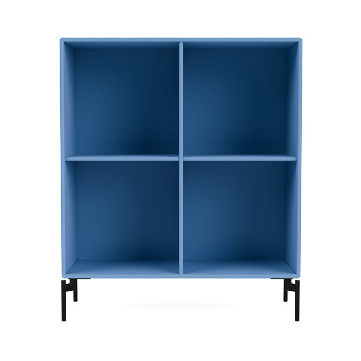 蒙大拿州的表演书柜，带腿，蓝色/黑色