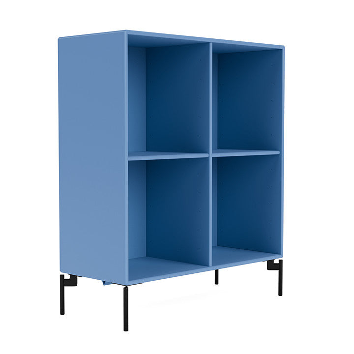 Montana Show Bookcase With Legs, Azure Blue/Black
