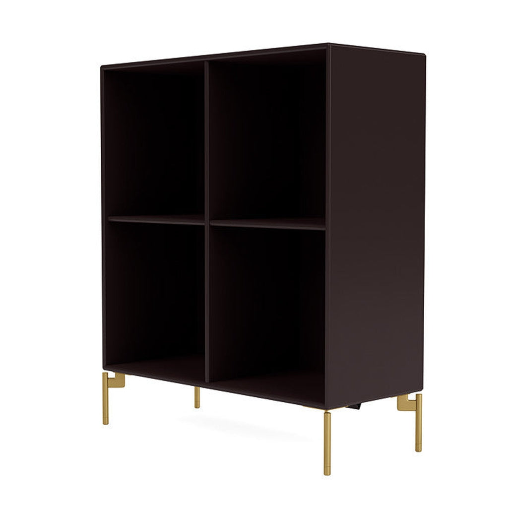 Montana Show Bookcase With Legs, Balsamic/Brass