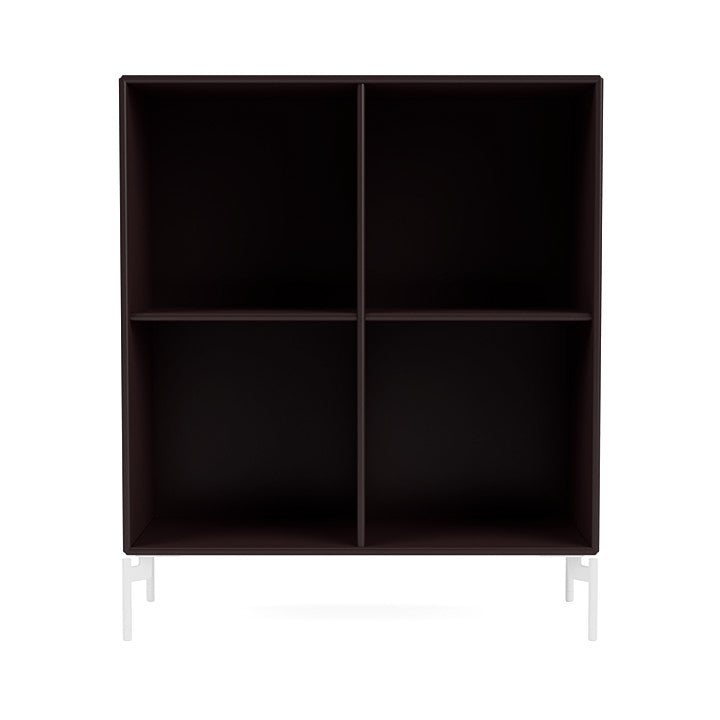 Montana Show Bookcase With Legs, Balsamic/Snow White