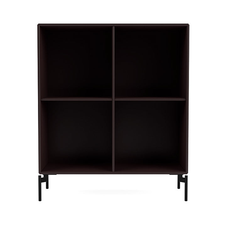 Montana Show Bookcase With Legs, Balsamic/Black
