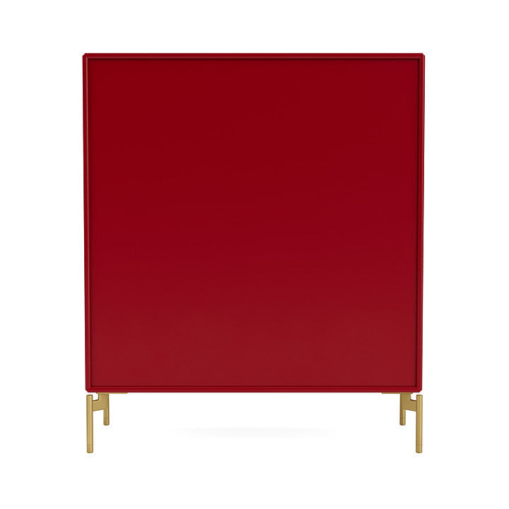 Montana Show Bookcase With Legs, Beetroot/Brass