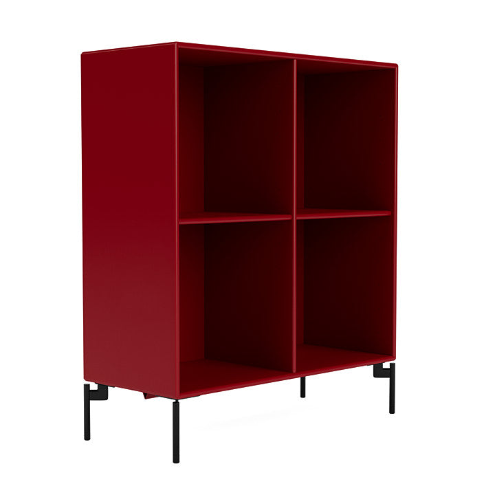 Montana Show Bookcase With Legs, Beetroot/Black