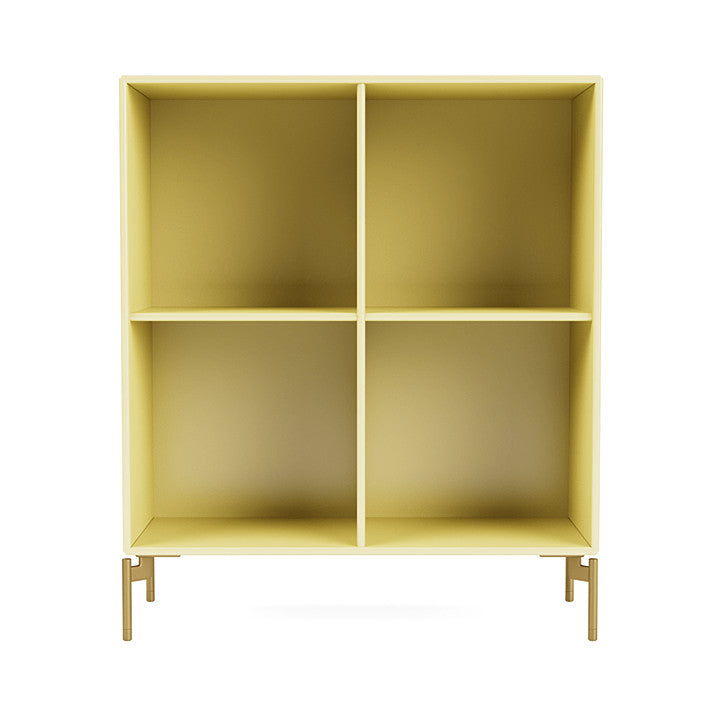 Montana Show Bookcase With Legs, Camomile/Brass