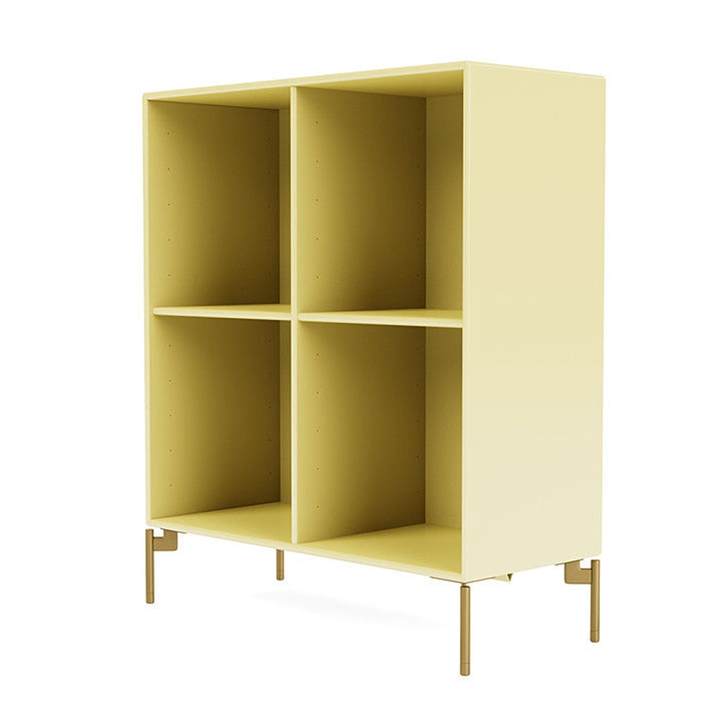 Montana Show Bookcase With Legs, Camomile/Brass