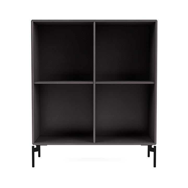 Montana Show Bookcase With Legs, Coffee/Black