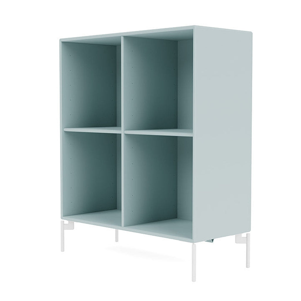 Montana Show Bookcase With Legs, Flint/Snow White
