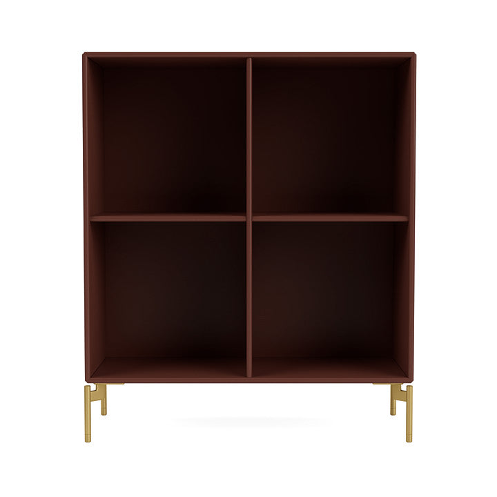 Montana Show Bookcase With Legs, Masala/Brass