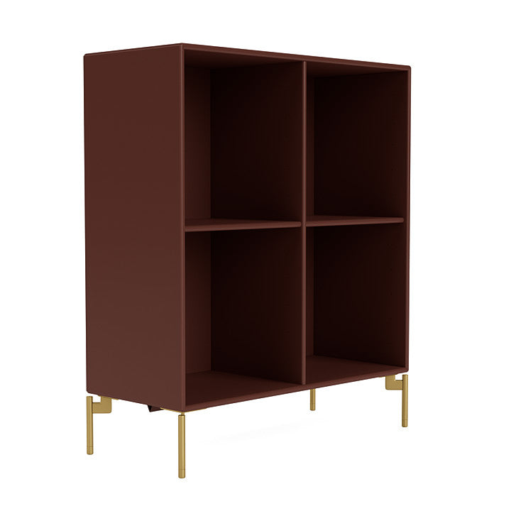 Montana Show Bookcase With Legs, Masala/Brass