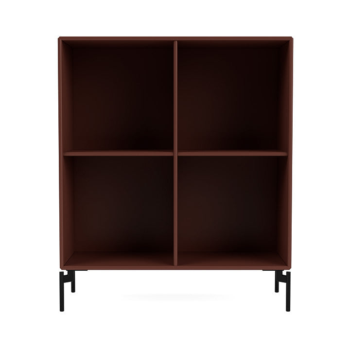 Montana Show Bookcase With Legs, Masala/Black