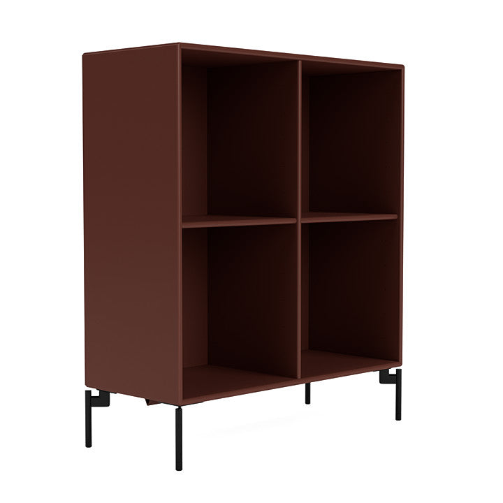 Montana Show Bookcase With Legs, Masala/Black