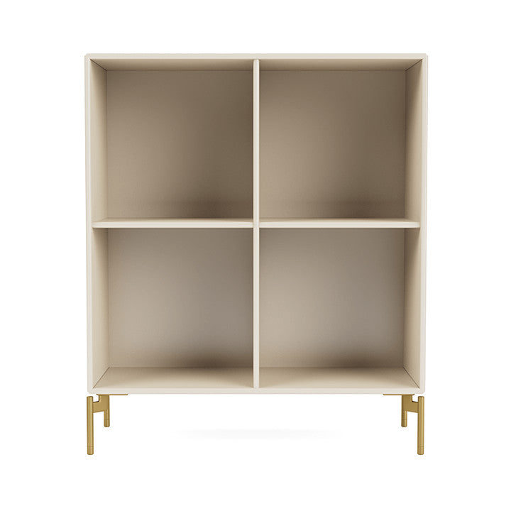 Montana Show Bookcase With Legs, Oat/Brass