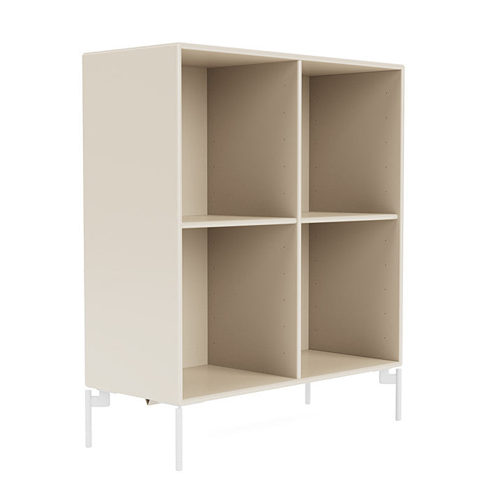 Montana Show Bookcase With Legs, Oat/Snow White