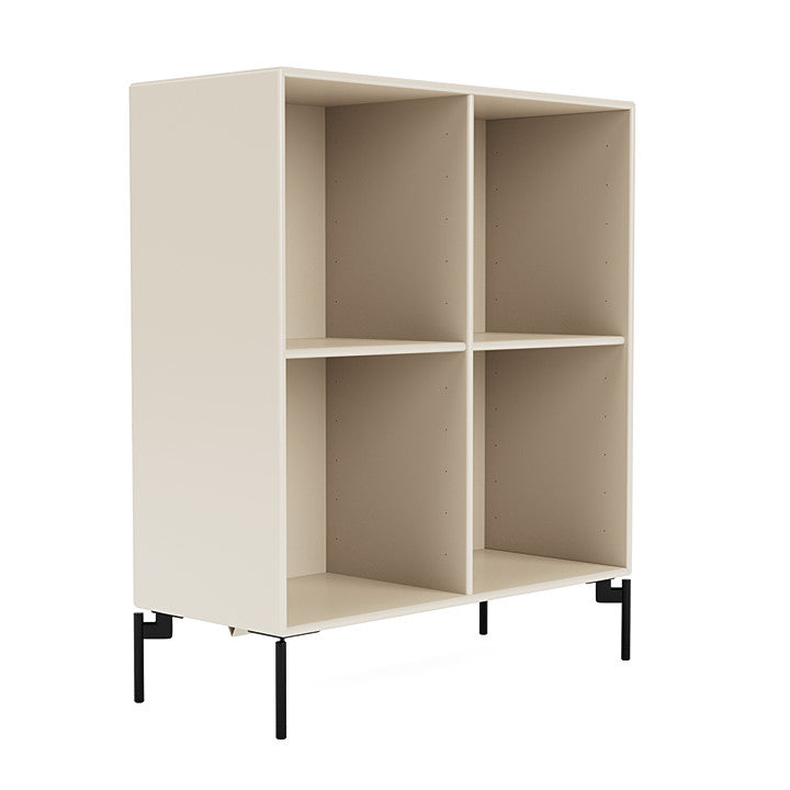 Montana Show Bookcase With Legs, Oat/Black