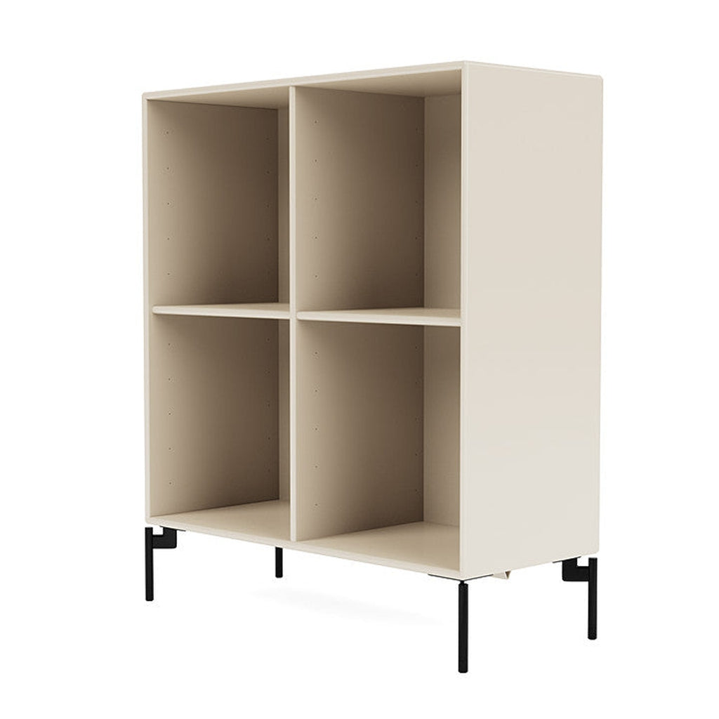 Montana Show Bookcase With Legs, Oat/Black