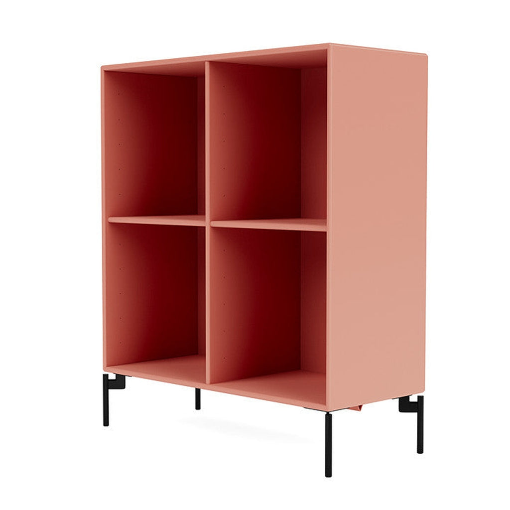 Montana Show Bookcase With Legs, Rhubarb/Black