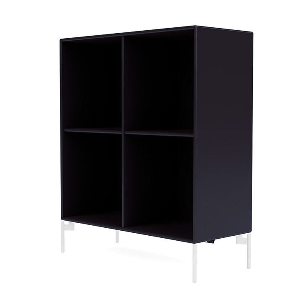 Montana Show Bookcase With Legs, Shadow/Snow White