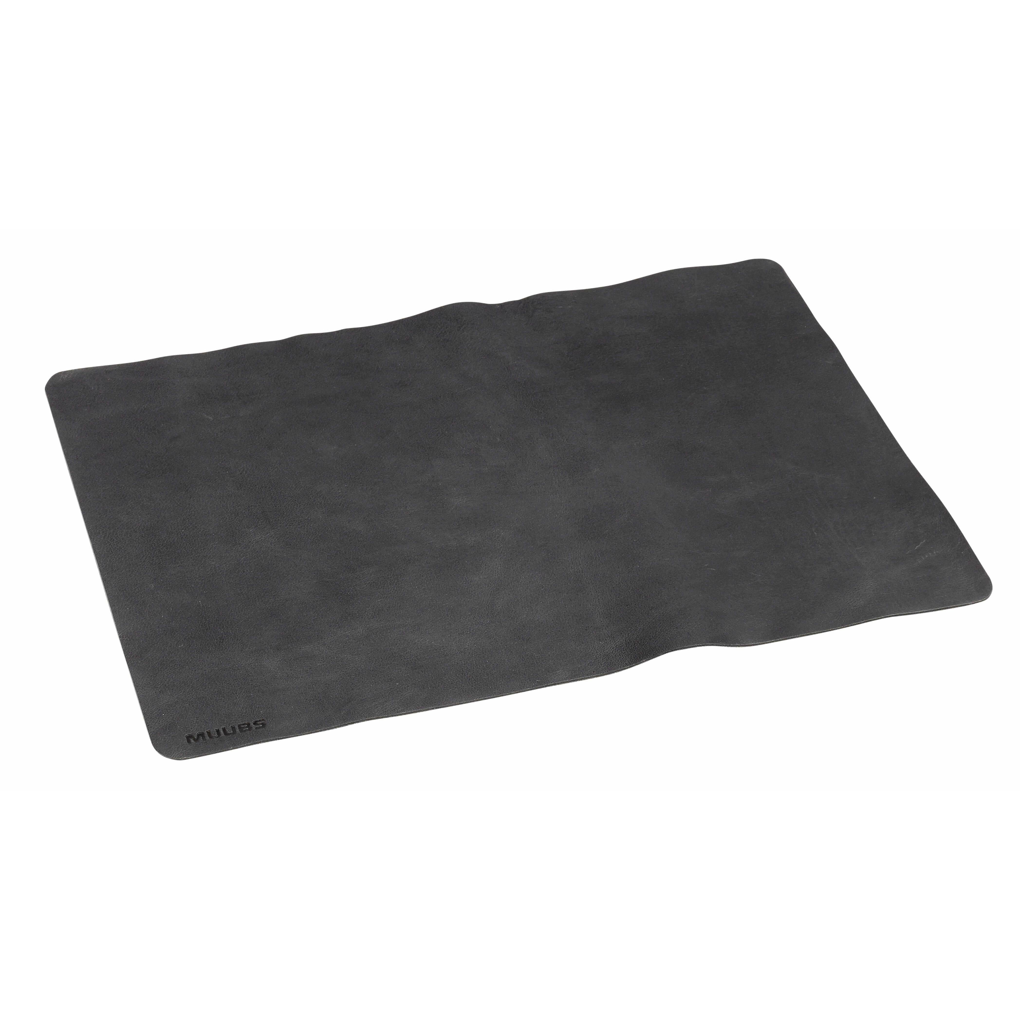 Muubs Camou Placemat 45cm, Black Leather
