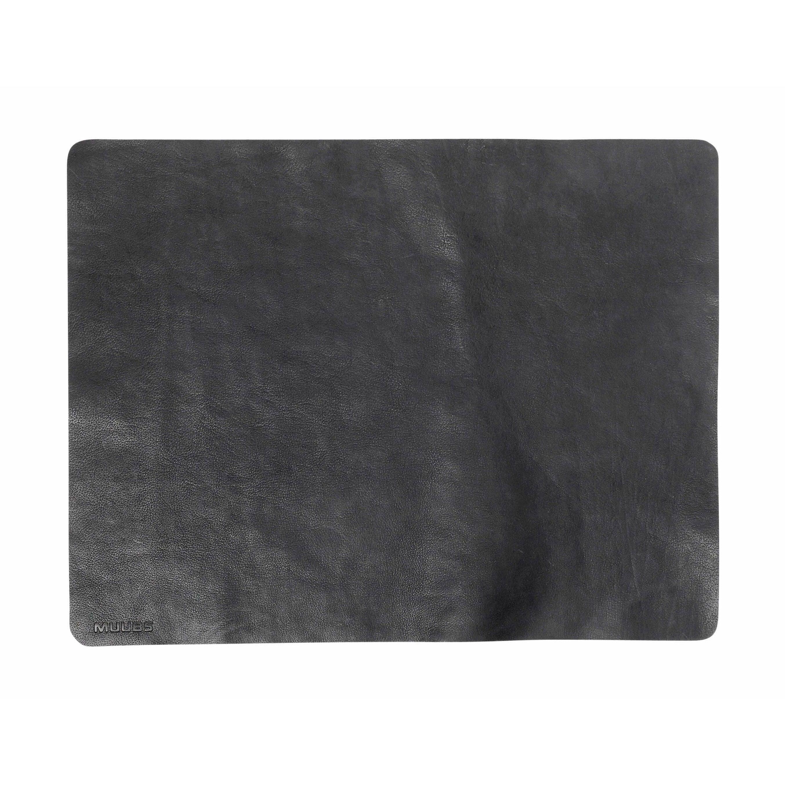 Muubs Camou Placemat 45cm, Black Leather