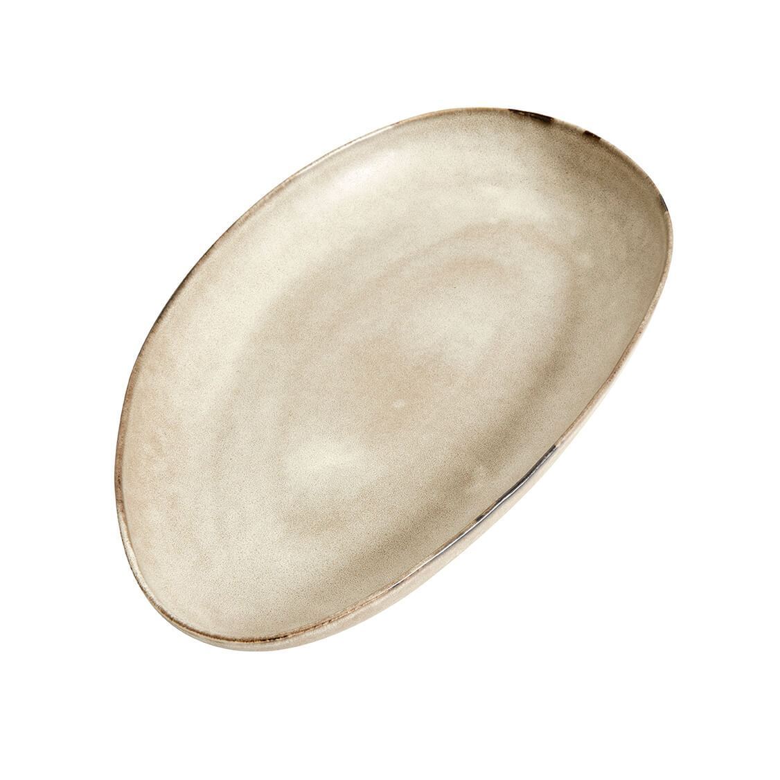 Muubs MAME SERVING PLATE Oval Oyster, 43 cm