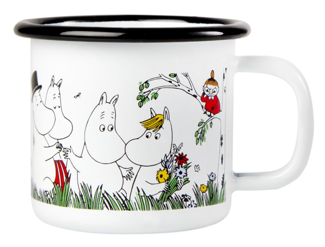 Muurla Moomin颜色搪瓷杯，幸福的家庭