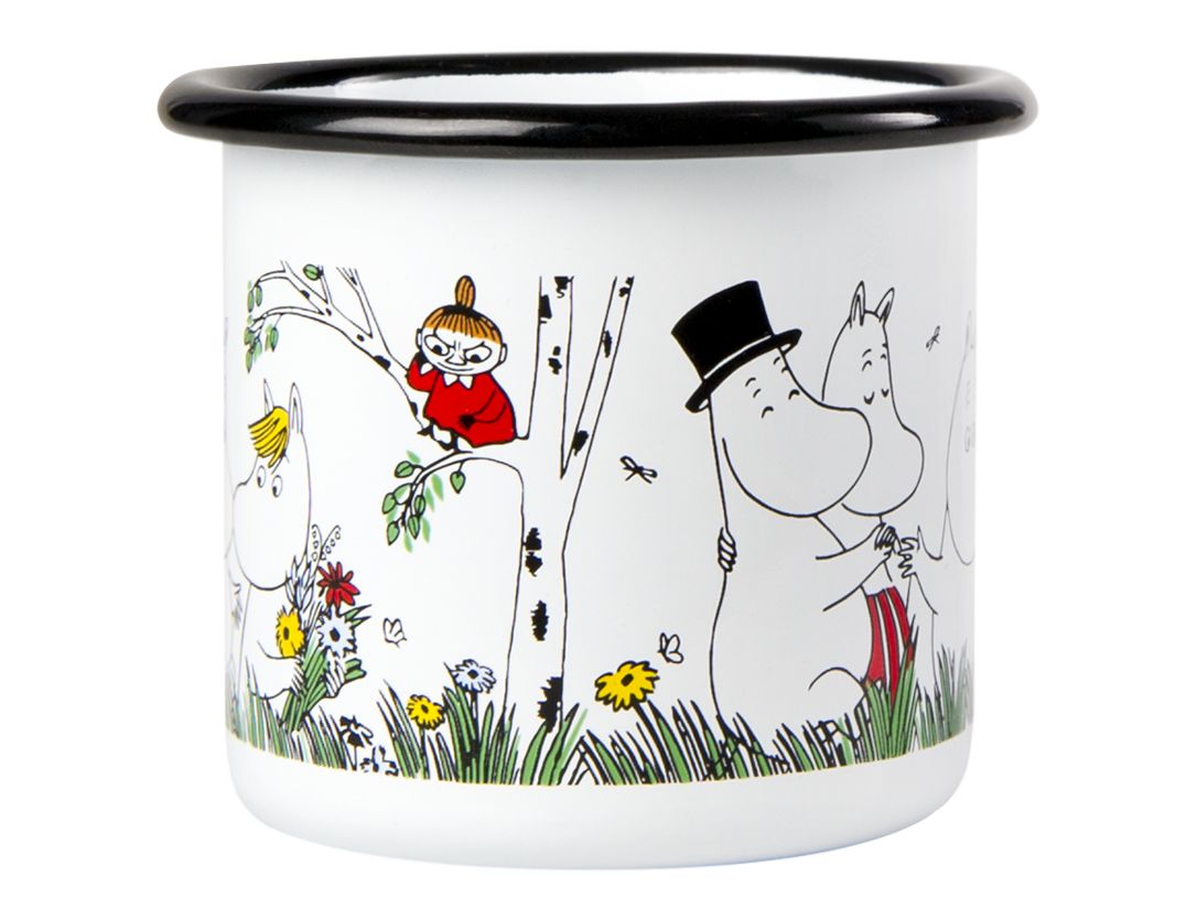Muurla Moomin颜色搪瓷杯，幸福的家庭