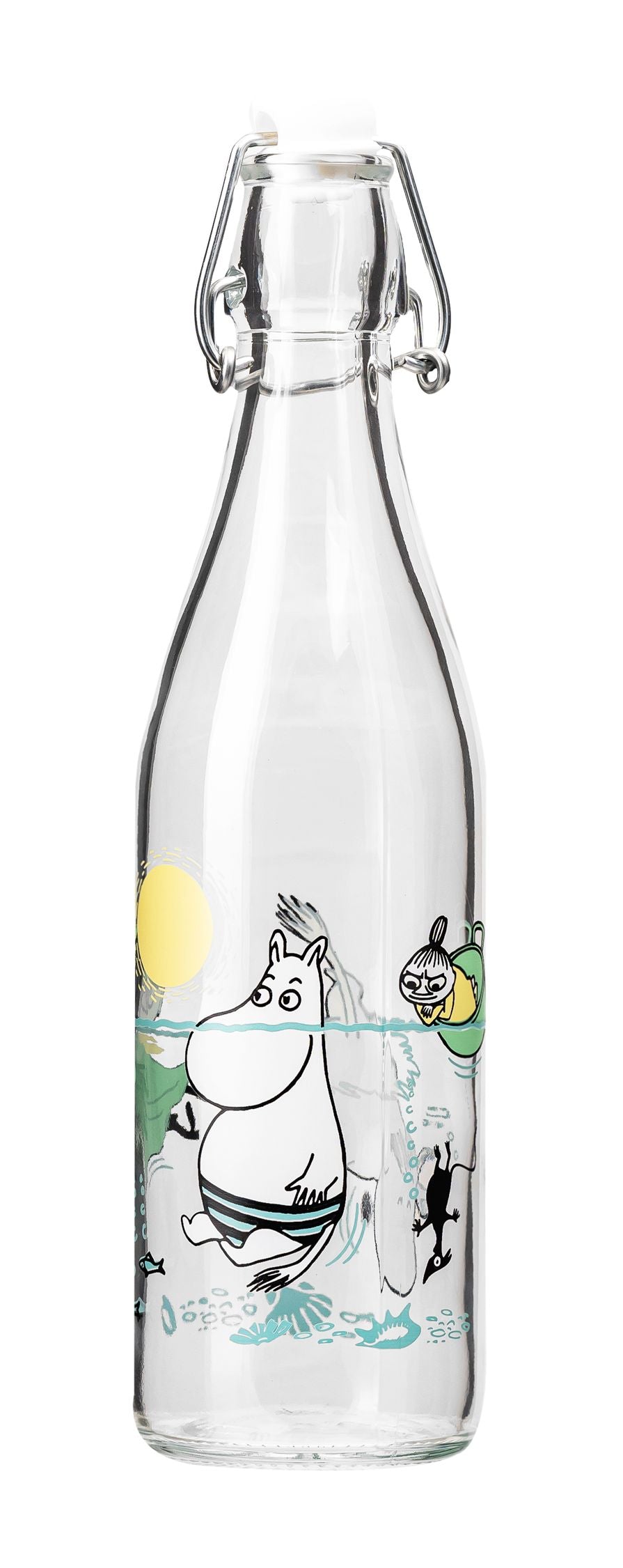 Muurla Moomin Glass Bottle, Fun In The Water