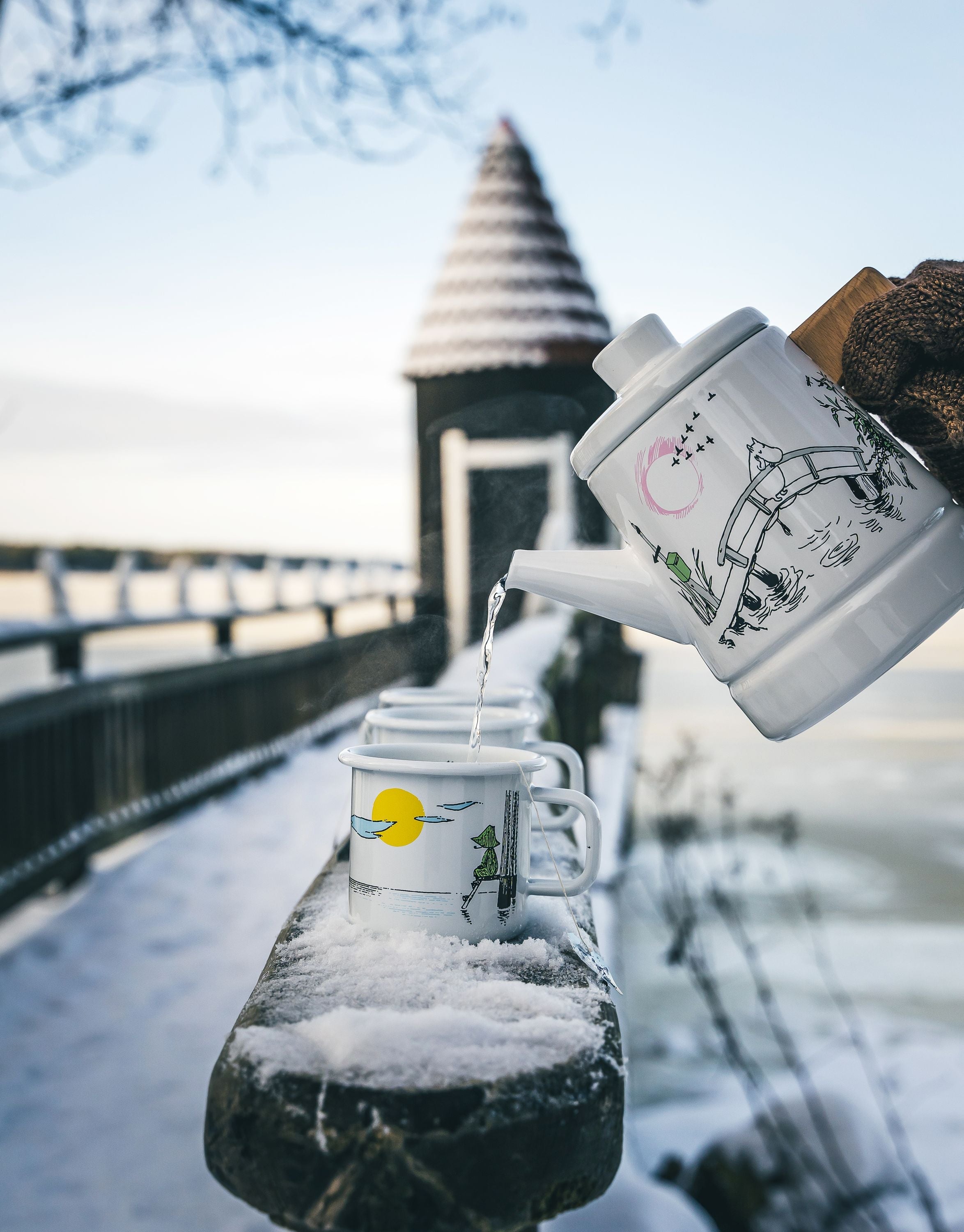 Muurla Moomin Originale Emaille Kaffeekanne vermisst dich