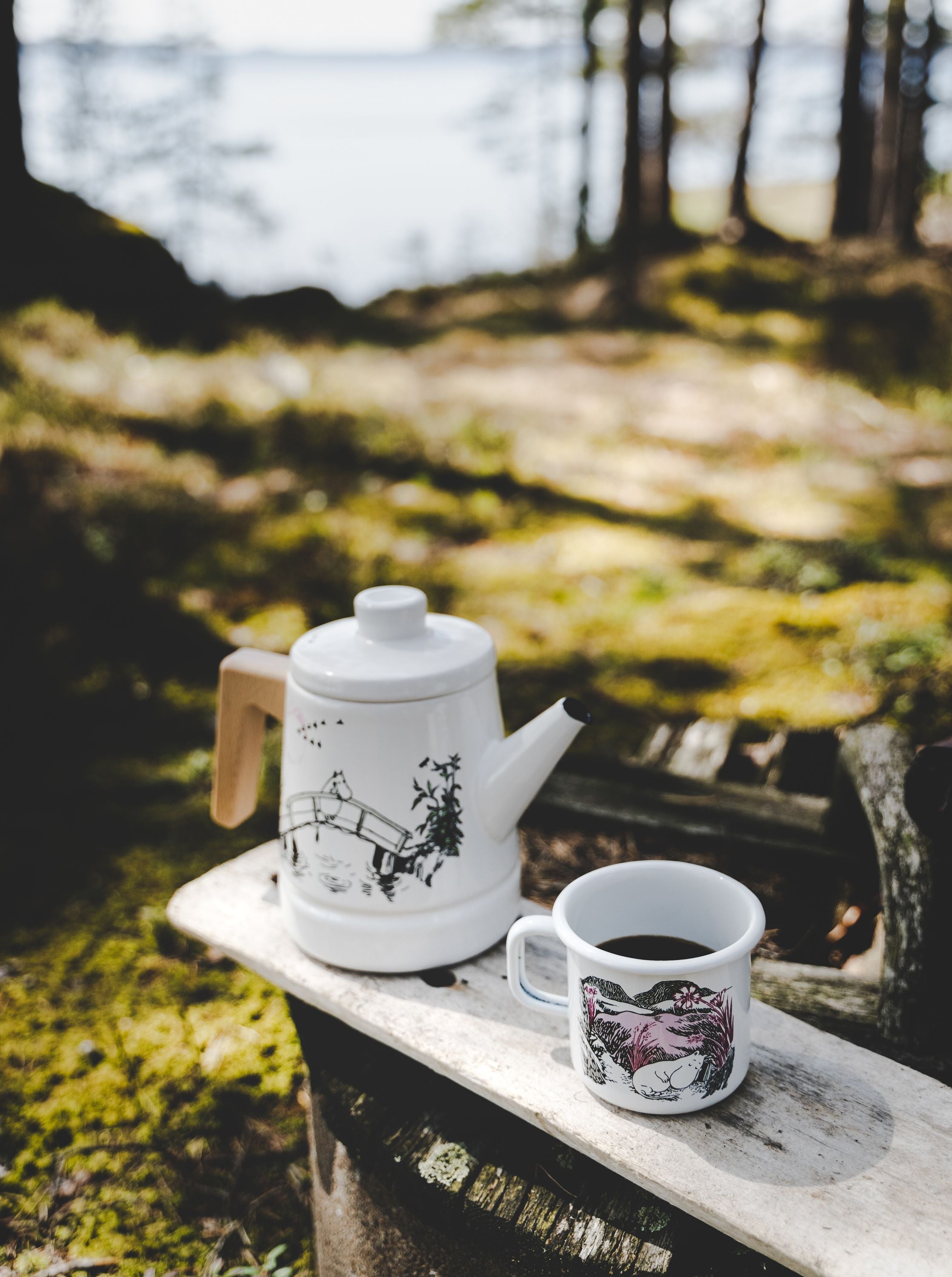 Muurla Moomin Originals Enamel Coffee Pot Missing You