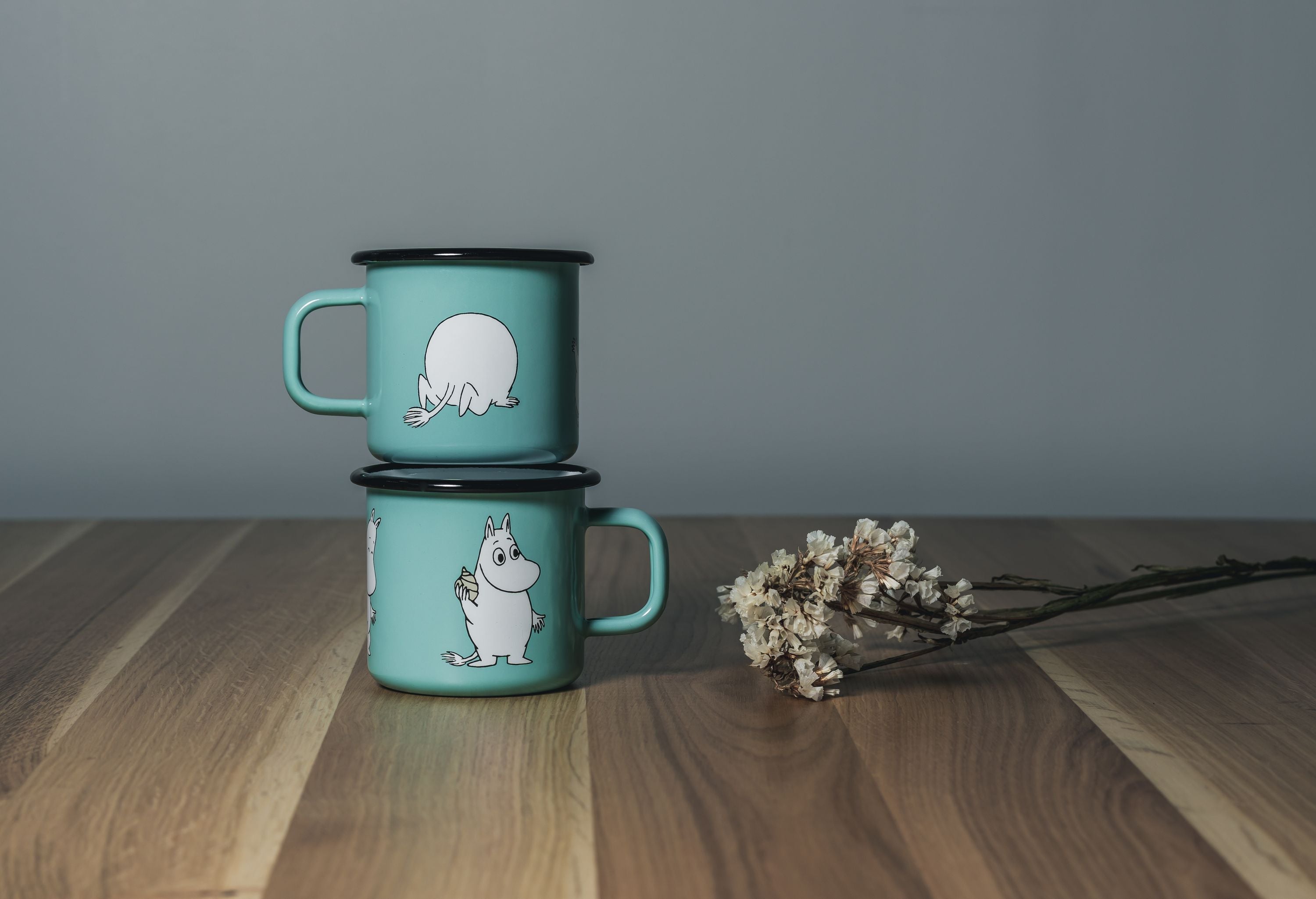 Muurla Moomin Retro Enamel Mug, Moomin, Mint
