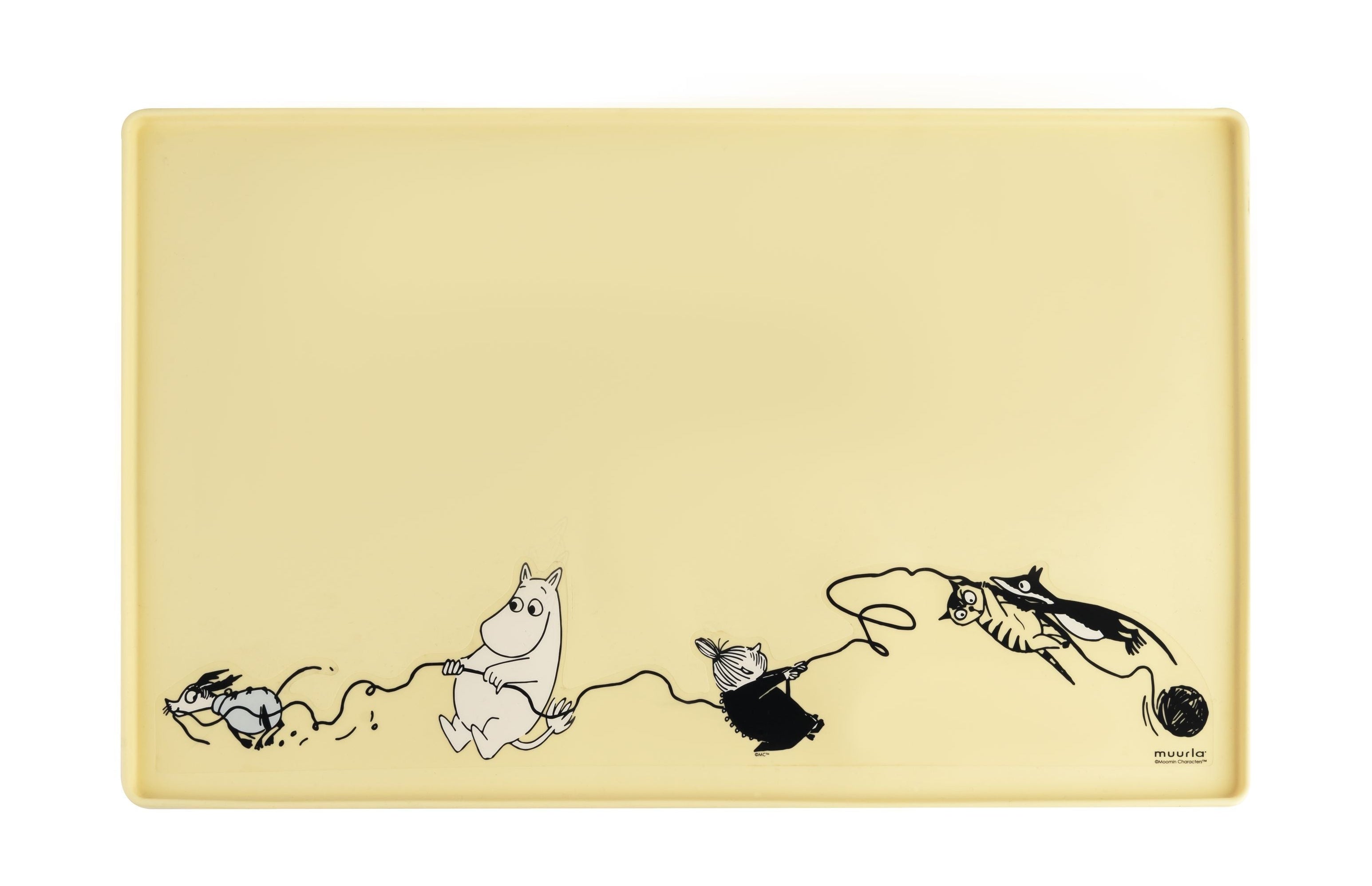 Muurla Moomin Animali del tappetino in silicone, giallo