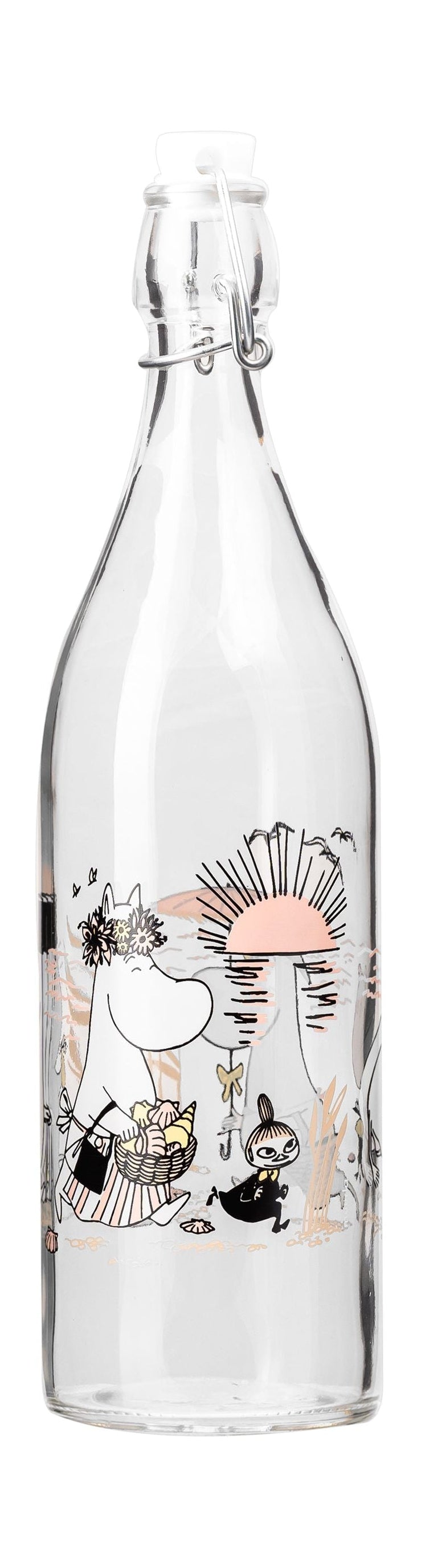 Muurla Moomin glasflaske, stranden