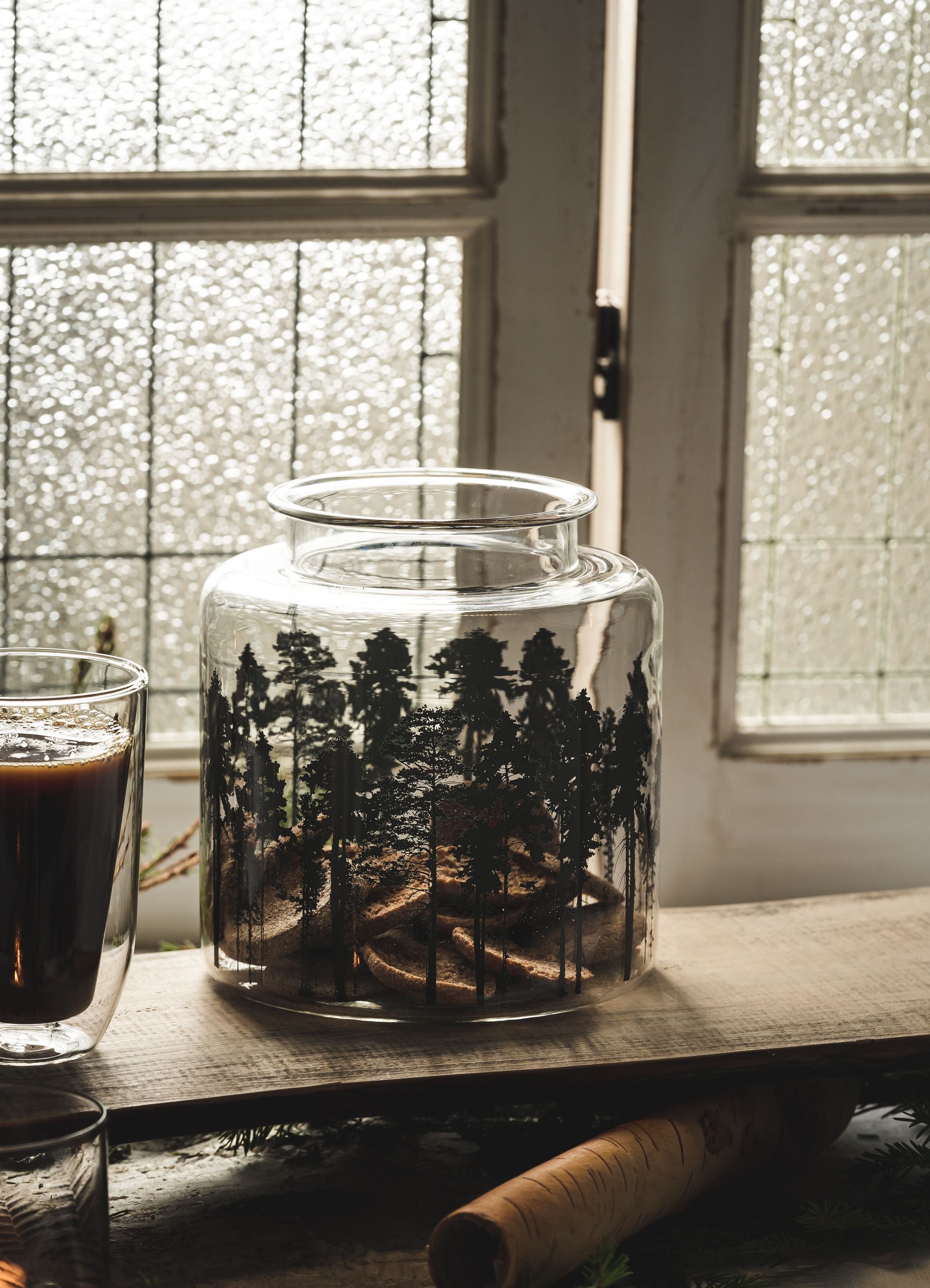 Muurla玻璃罐和硅胶盖森林