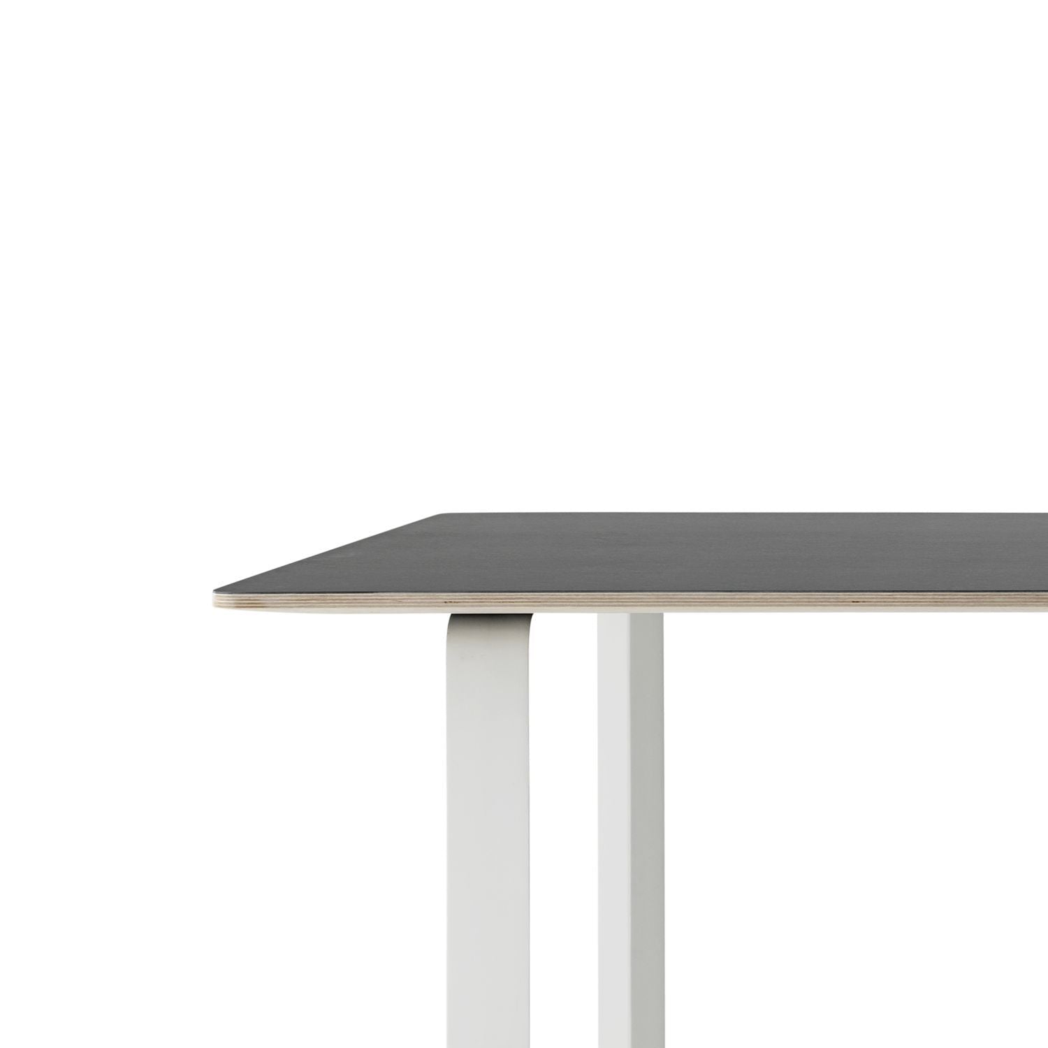Muuto 70/70 Tisch 225cm, Schwarz/Weiß