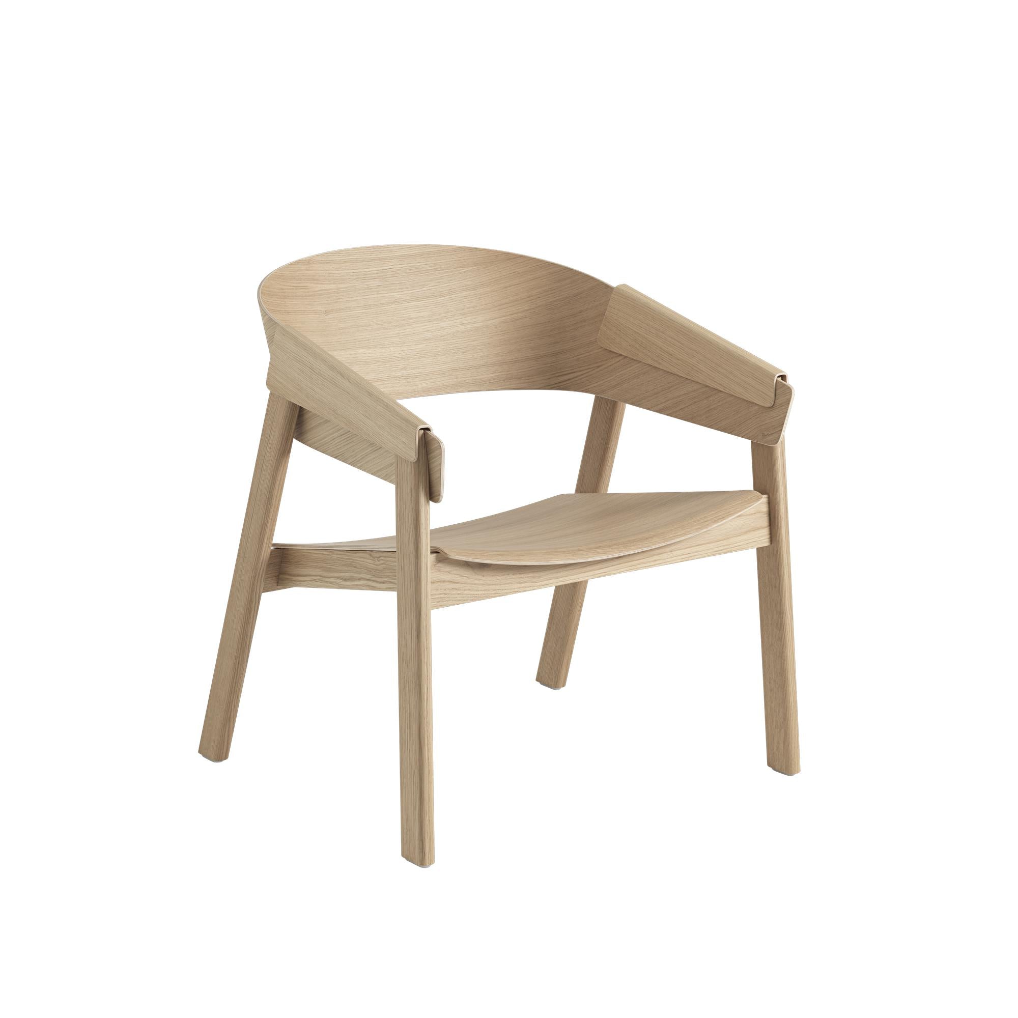 Muuto Cover Lounge Chair Oak Wood Seat, Oak