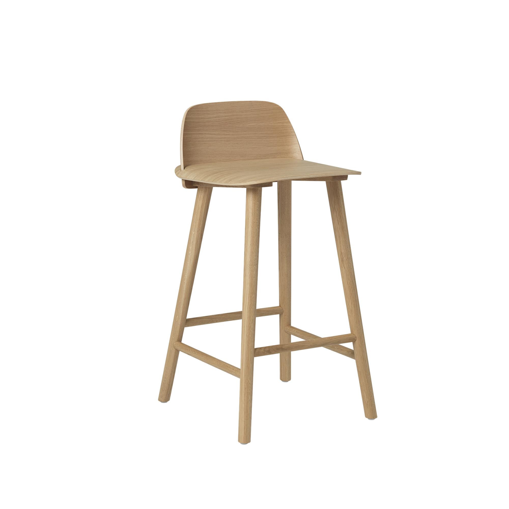 Muuto Nerd Bar Chair H 65 cm, eik