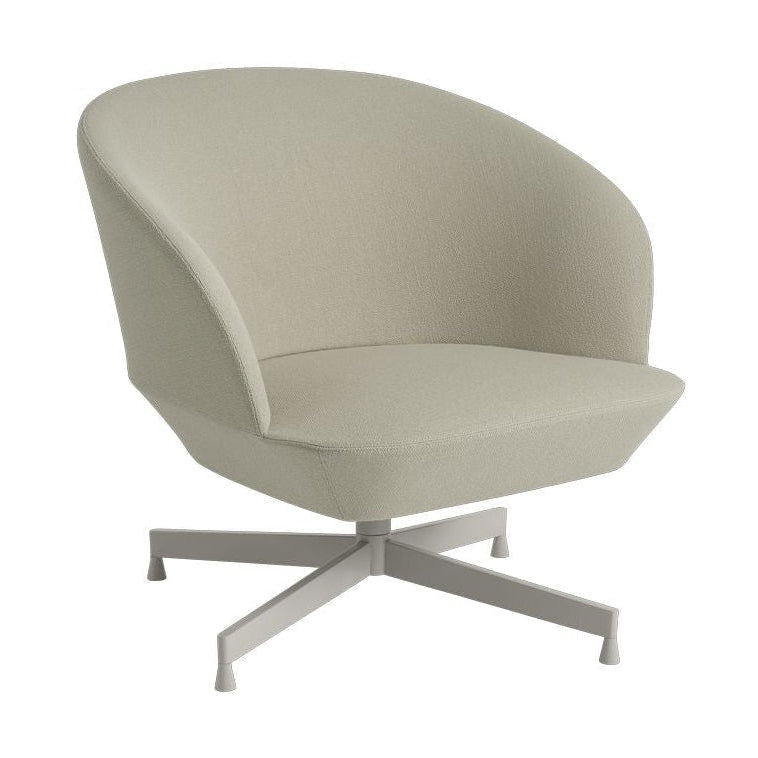 Muuto Oslo Lounge Chair Drehgestell, Vidar146/Grau