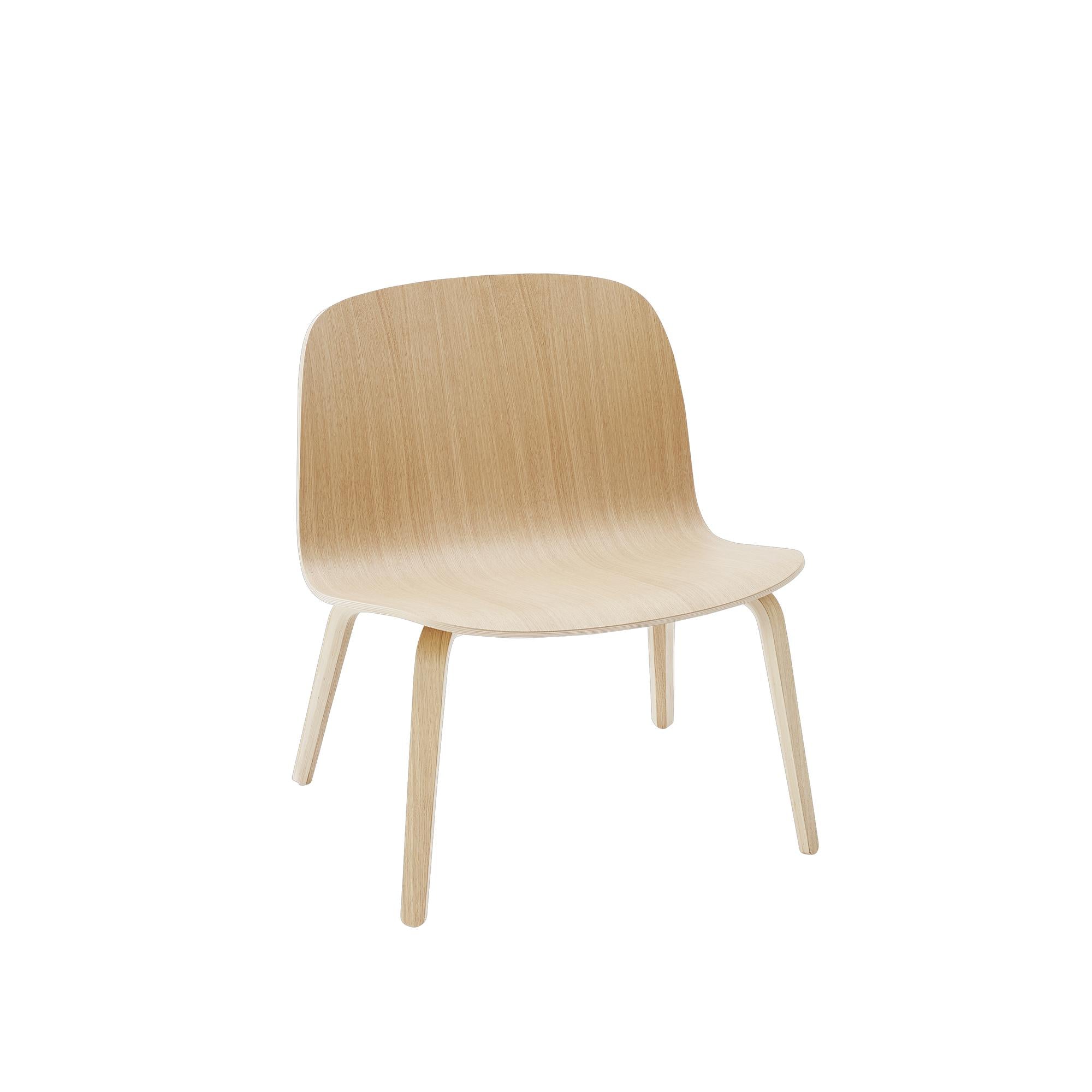 Muuto Visu Lounge Chaise en bois des jambes en bois, siège en bois, chêne