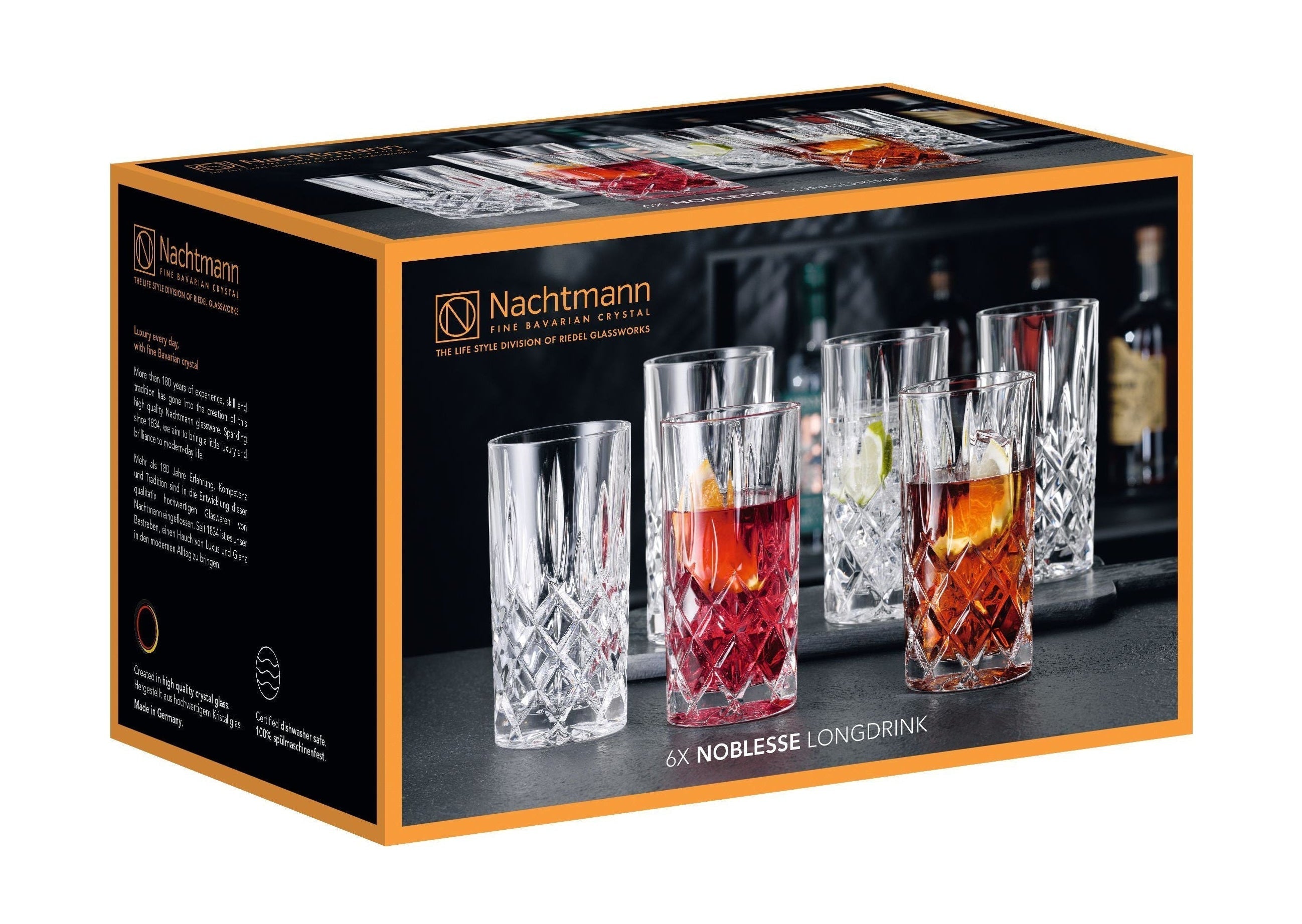 Nachtmann Noblesse Langes Getränkglas 375 ml, 6 -Set von 6