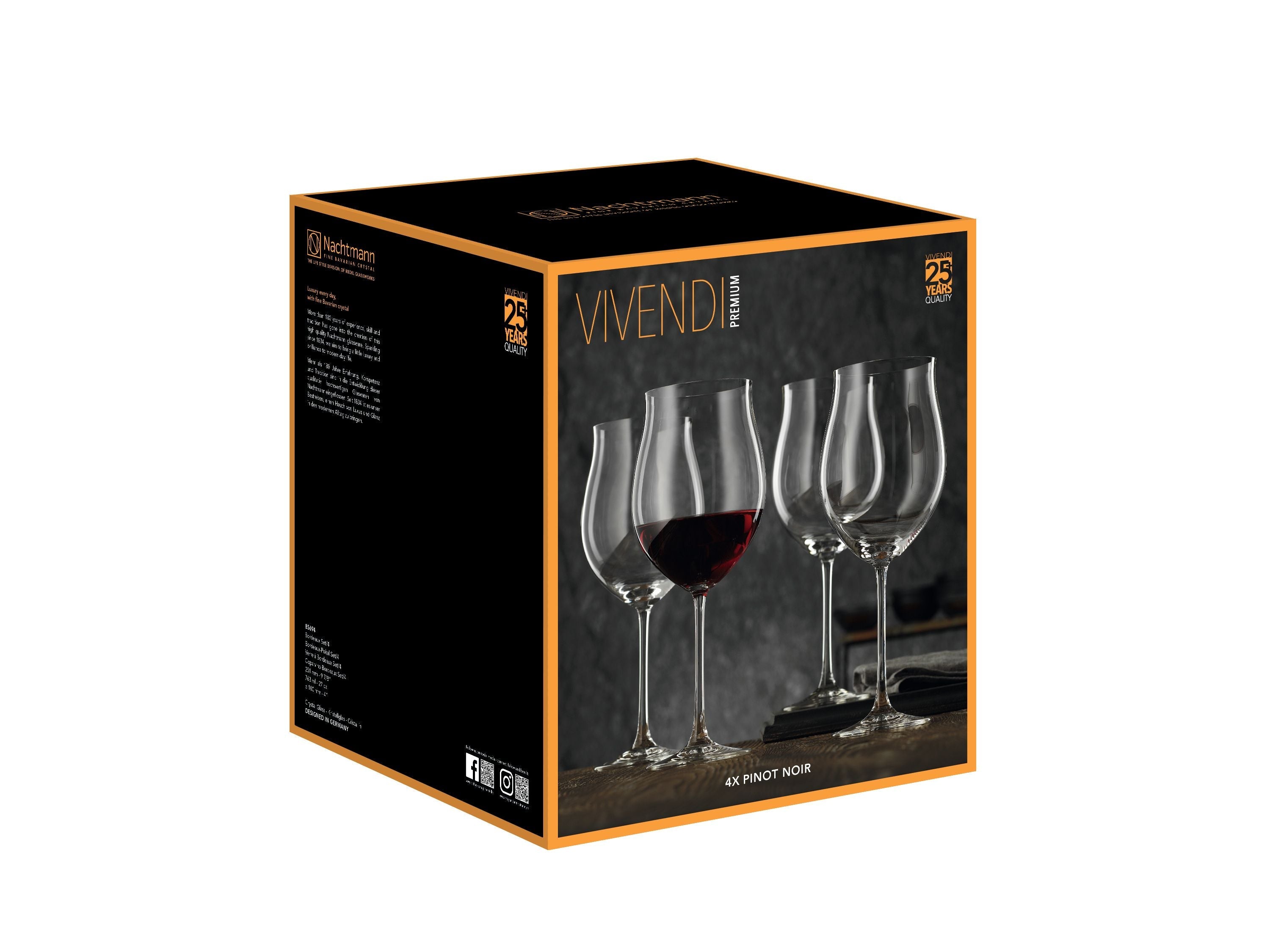 Nachtmann Vivendi Premium Pinot Noir酒杯897毫升，4套4