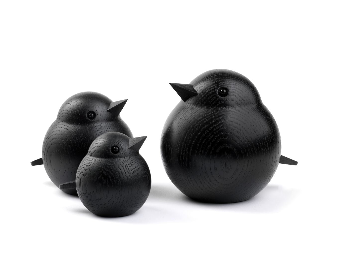Diseño de NovoForM Figura decorativa de Gorrión Baby, roble manchado negro