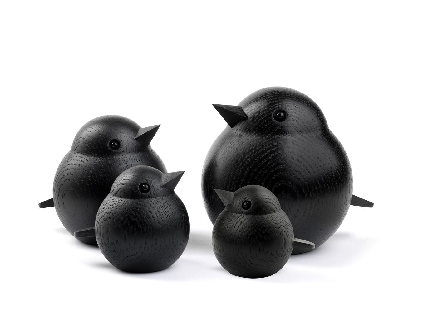 Novoform Design Baby Sparrow dekorativ figur, sort farvet eg
