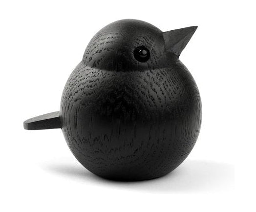 Novoform Design Baby Sparrow dekorativ figur, svart farget eik