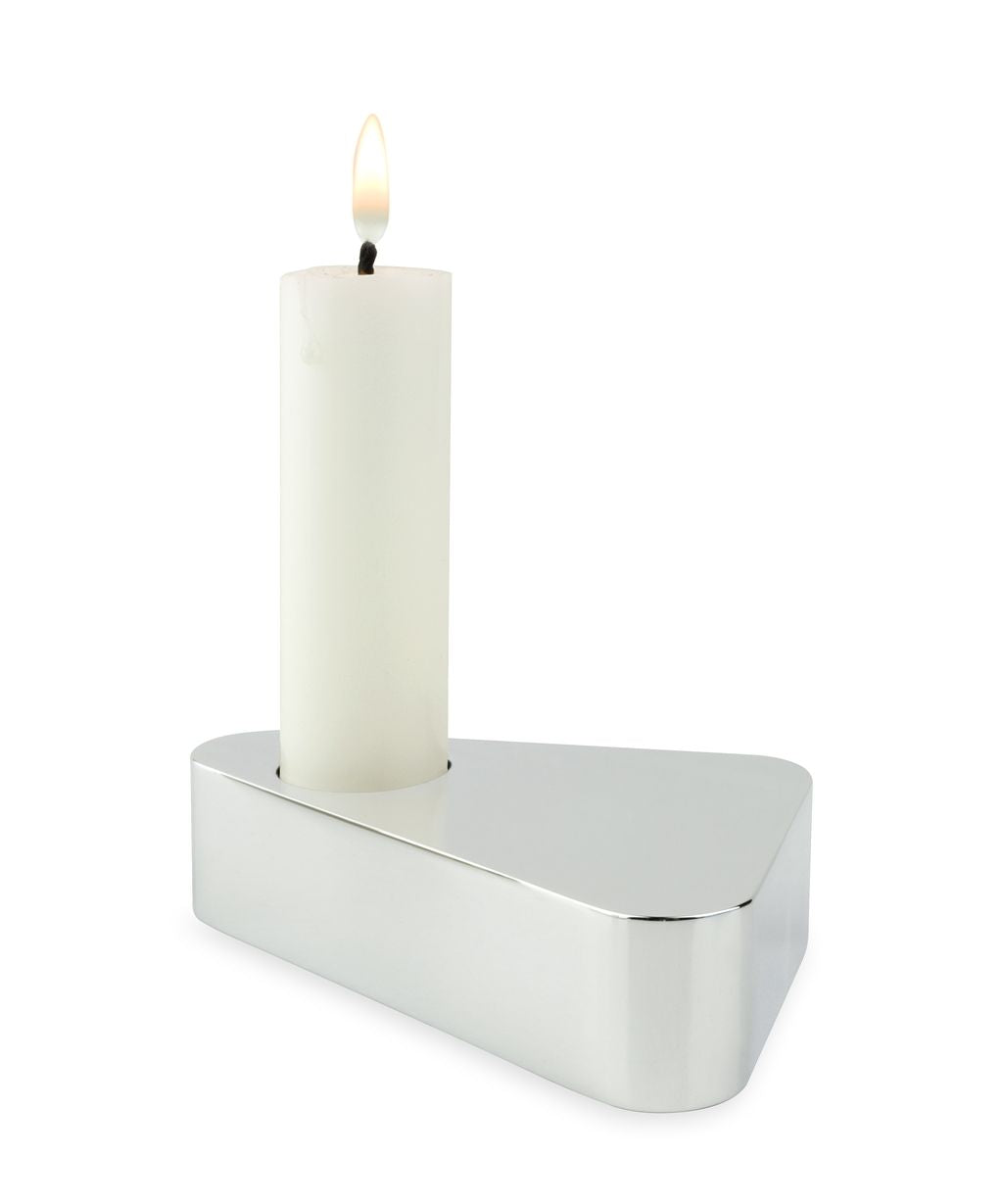Design novoform Flip Candlestick, argento luccicante