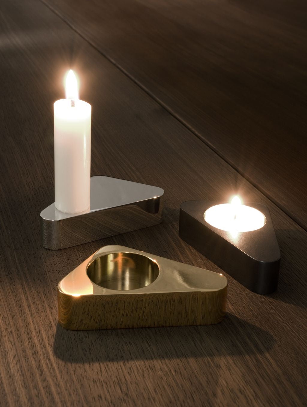 Novoform Design Flip Candlestick, glanzend zilver