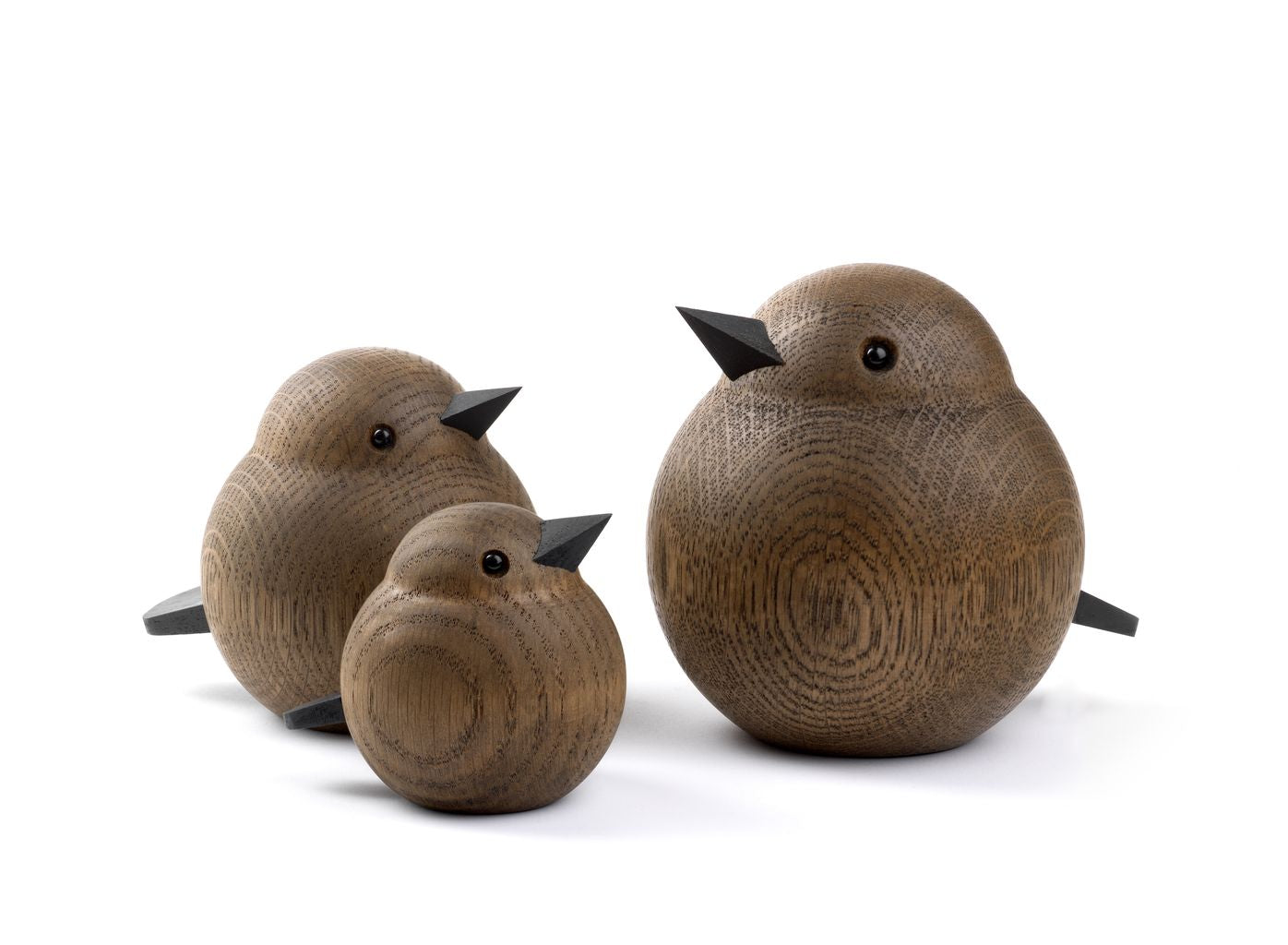 Novoform Design Mini Sparrow dekorativ figur, mørk farvet eg