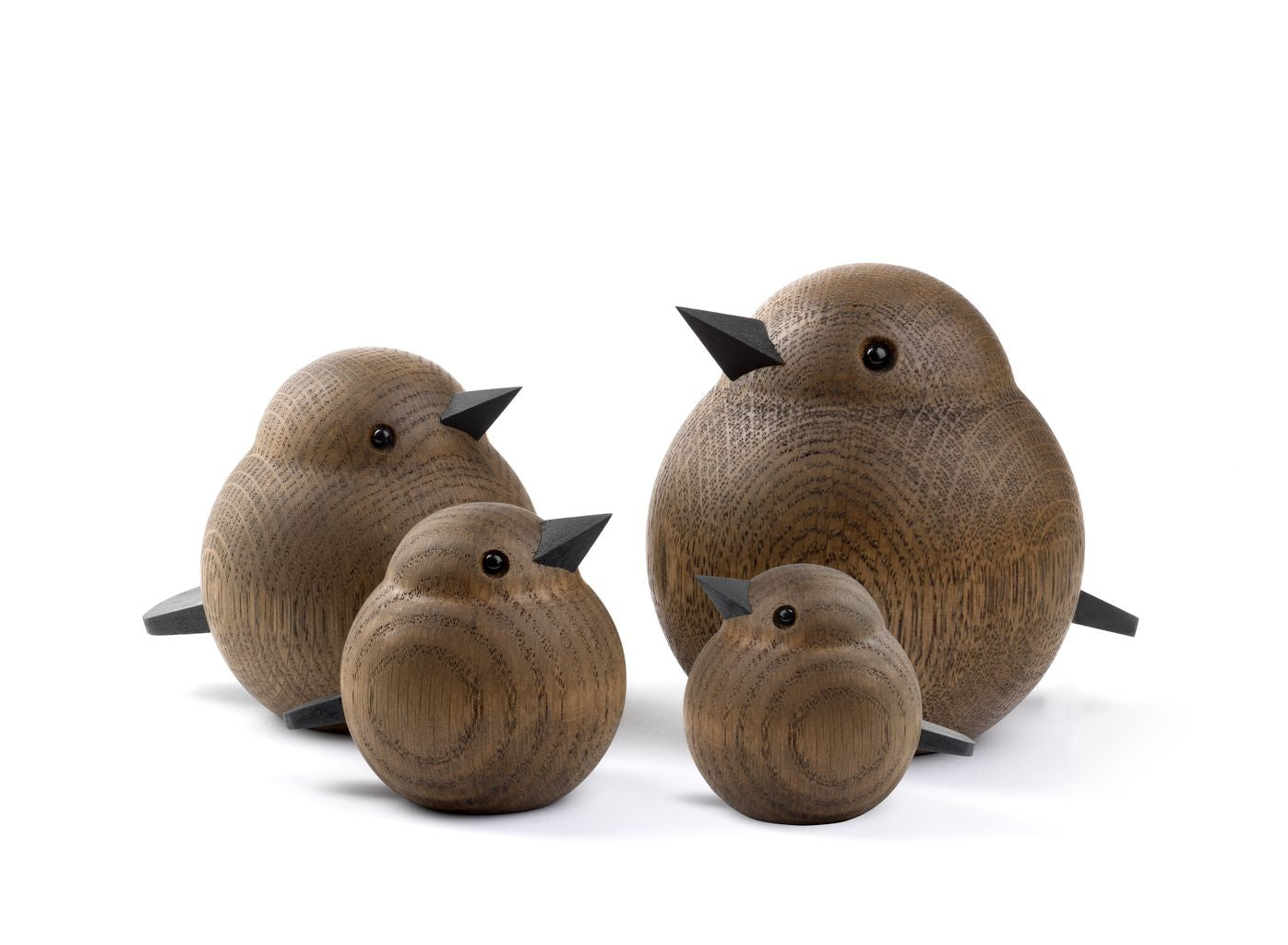 Novoform Design Mini Sparrow Decorative Figure, Dark Stained Oak