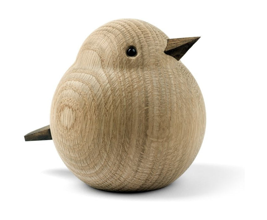 NovoForm Design Papa Sparrow Demotivative Figure，Natural Oak