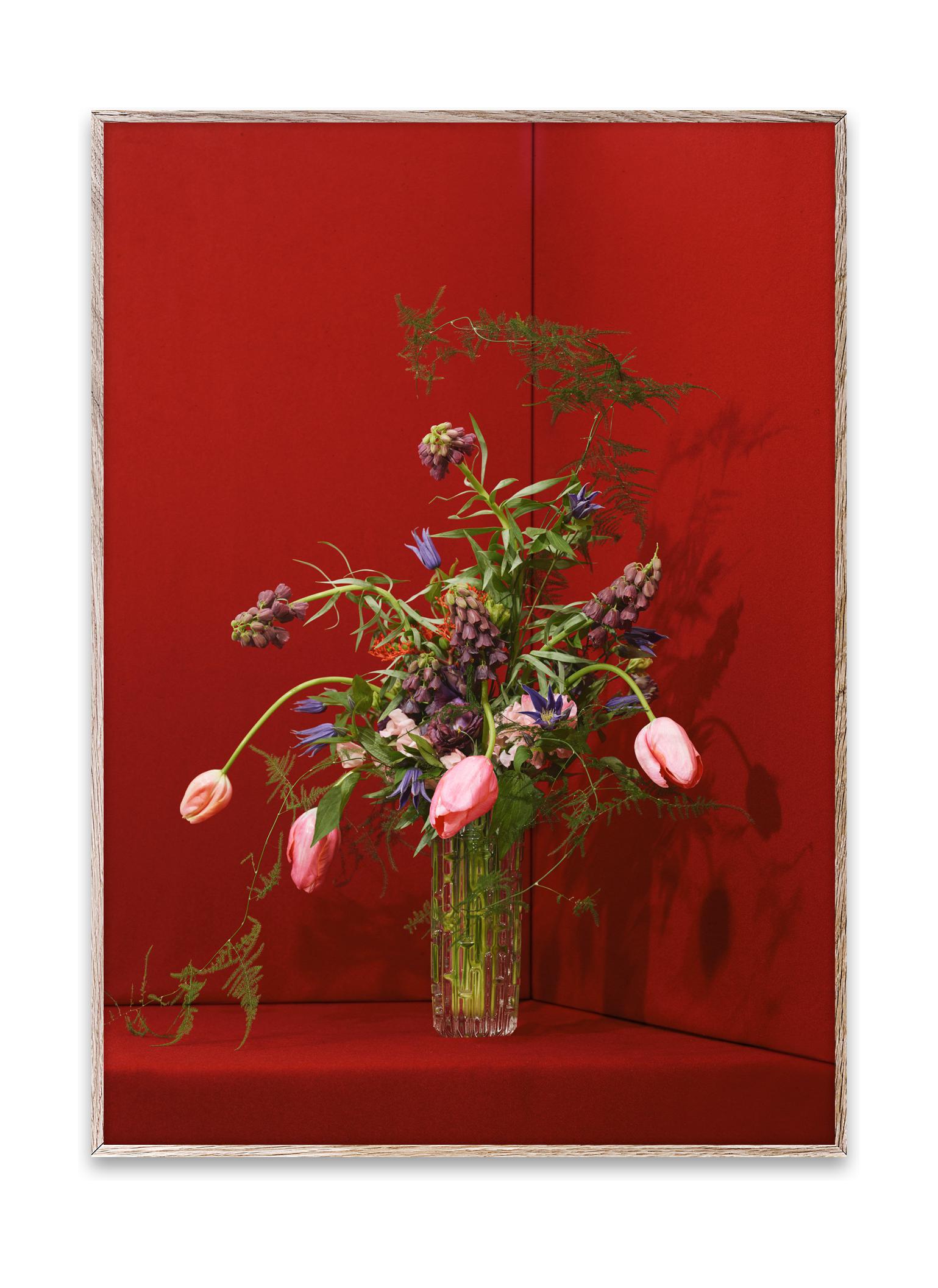 Paper Collective Blomst 03 Poster 30x40 Cm, Red